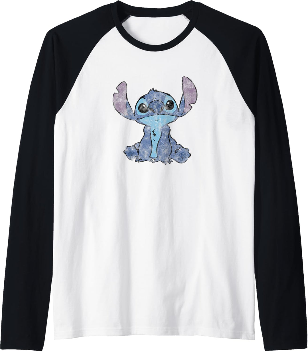 Disney Lilo & Stitch Simply Sitting Distressed Raglan