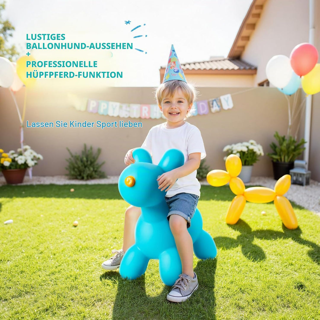U&amp;C Planet Hüpftier für Kinder Hüpfhund Animal Hopper Tierspielzeug zu reiten Kinderspielzeug ab 2 J