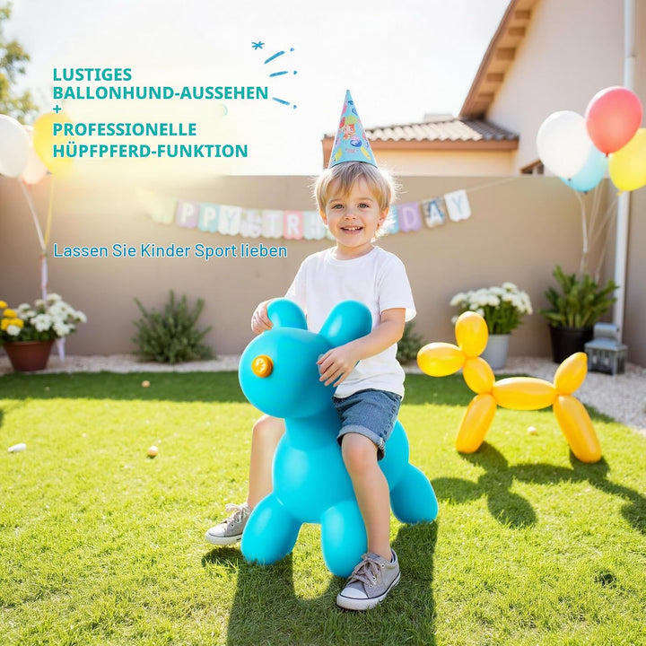 U&amp;C Planet Hüpftier für Kinder Hüpfhund Animal Hopper Tierspielzeug zu reiten Kinderspielzeug ab 2 J
