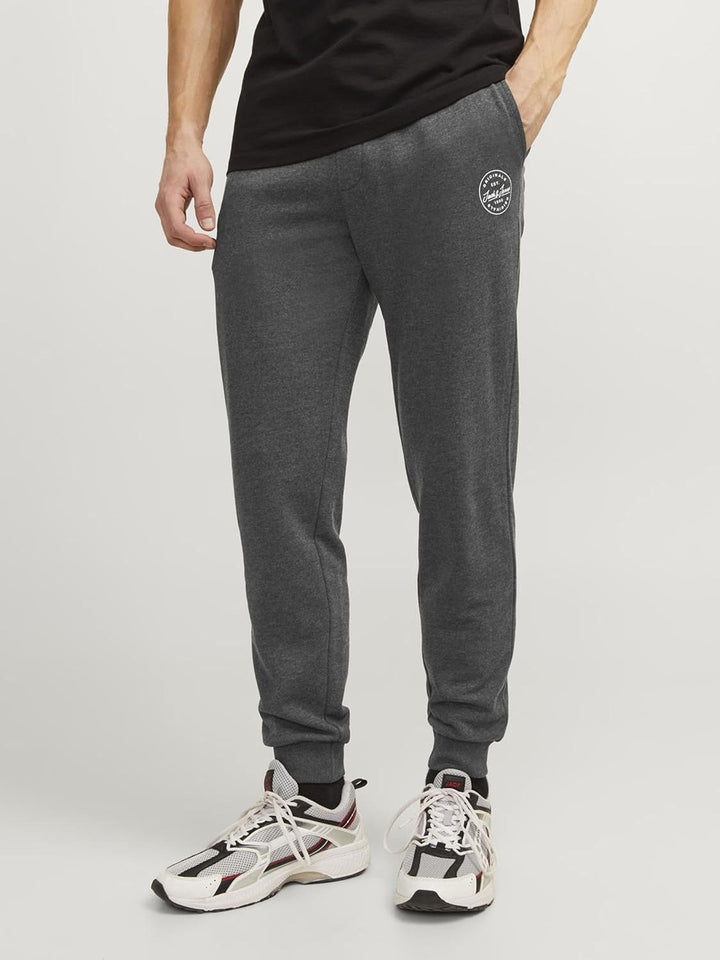 JACK & JONES Male Jogginghose Regular Fit Jogginghose S Dark Grey Melange, S Dark Grey Melange