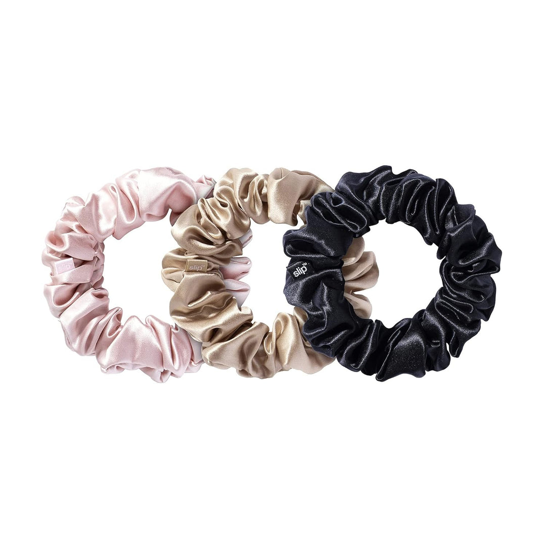Slip Silk Grosse Scrunchies aus Seide - haarschonende Haargummis gegen Haarbruch - aus 100% Maulbeer