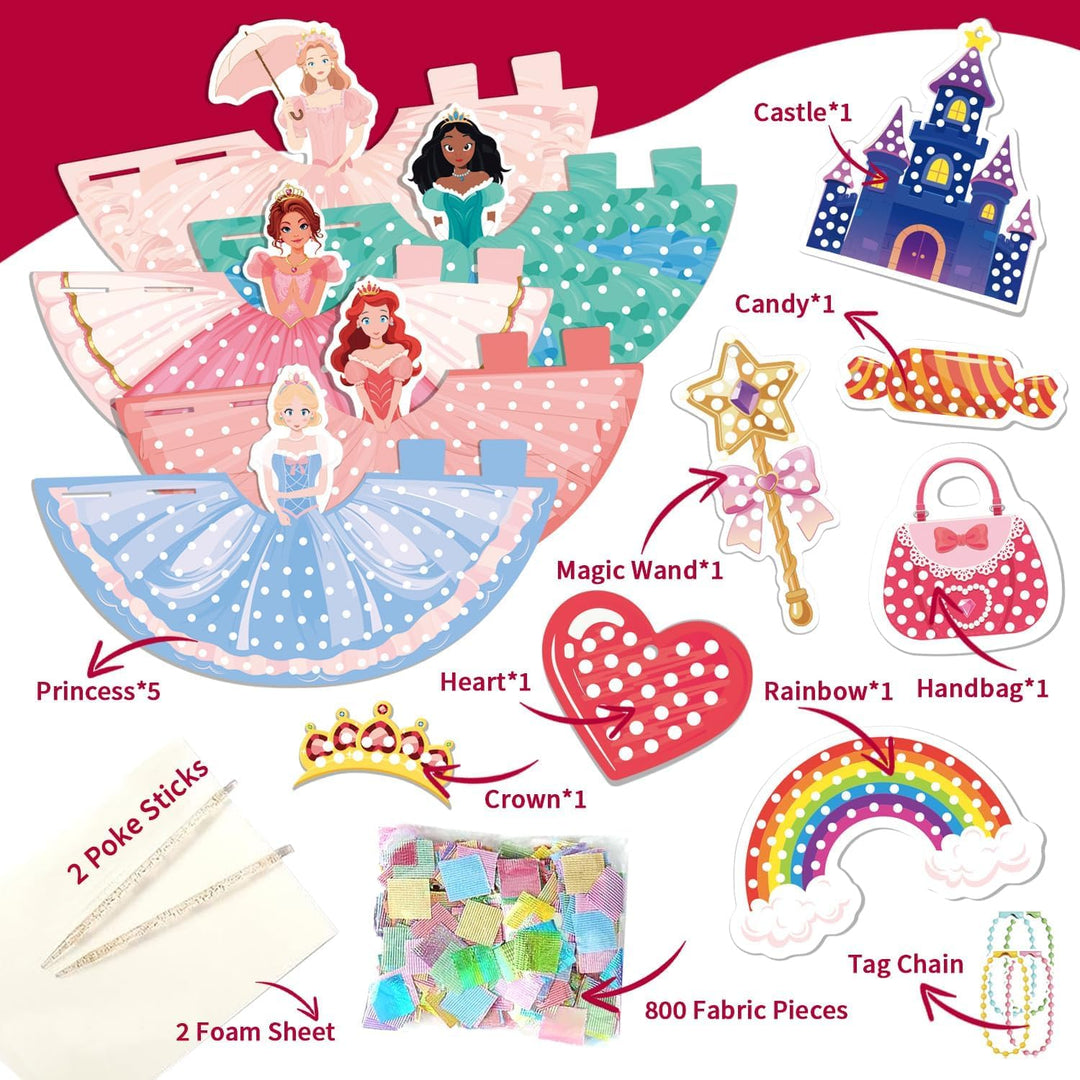 Afufu Poke-in Art Fun Bastelset Kinder 3 4 5 6 7 8 9 10 11 12 Jahre, DIY Kindertagsgeschenke Mädchen