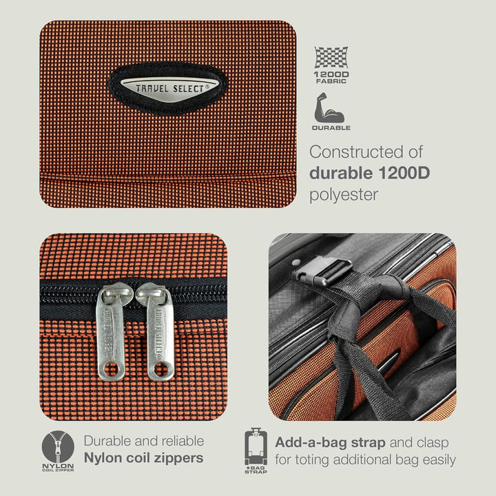 Travel Select Amsterdam Erweiterbares Rollgepäck 8-Piece Set (15/21/25/29/Packing Cubes) Burgunder