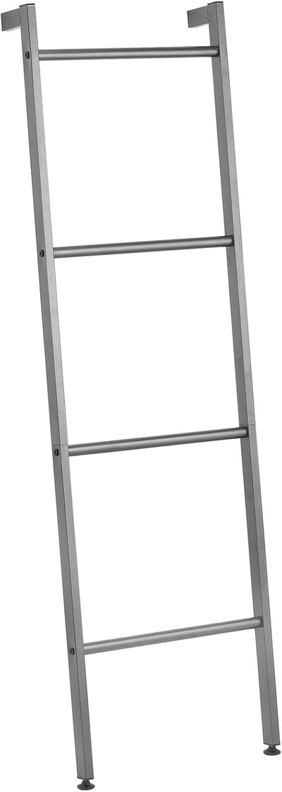mDesign freistehende Handtuchleiter für das Badezimmer – Handtuchständer mit 4 Ebenen aus Metall – H