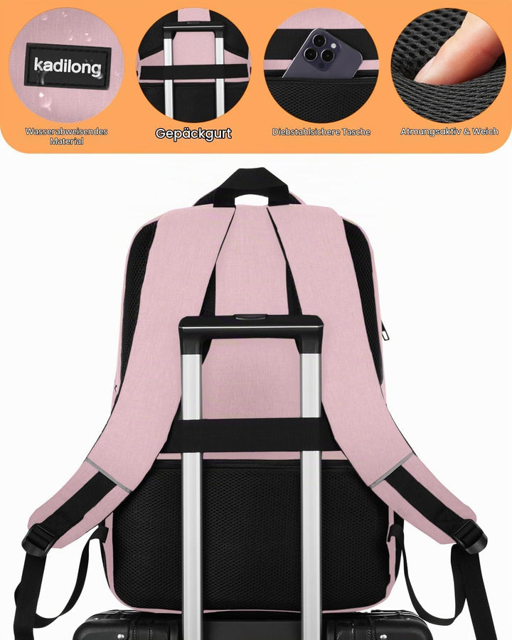 kadilong 17,3 Zoll Lunch Rucksack Damen Lsoliertes Kühlrucksack,Gross Schulranzen für Arbeit Reisen
