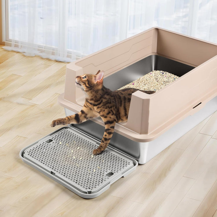 grosse Katzentoilette Rampe Matte, 42x30CM Katzentreppe, Katzenstreu Catcher für automatische selbst