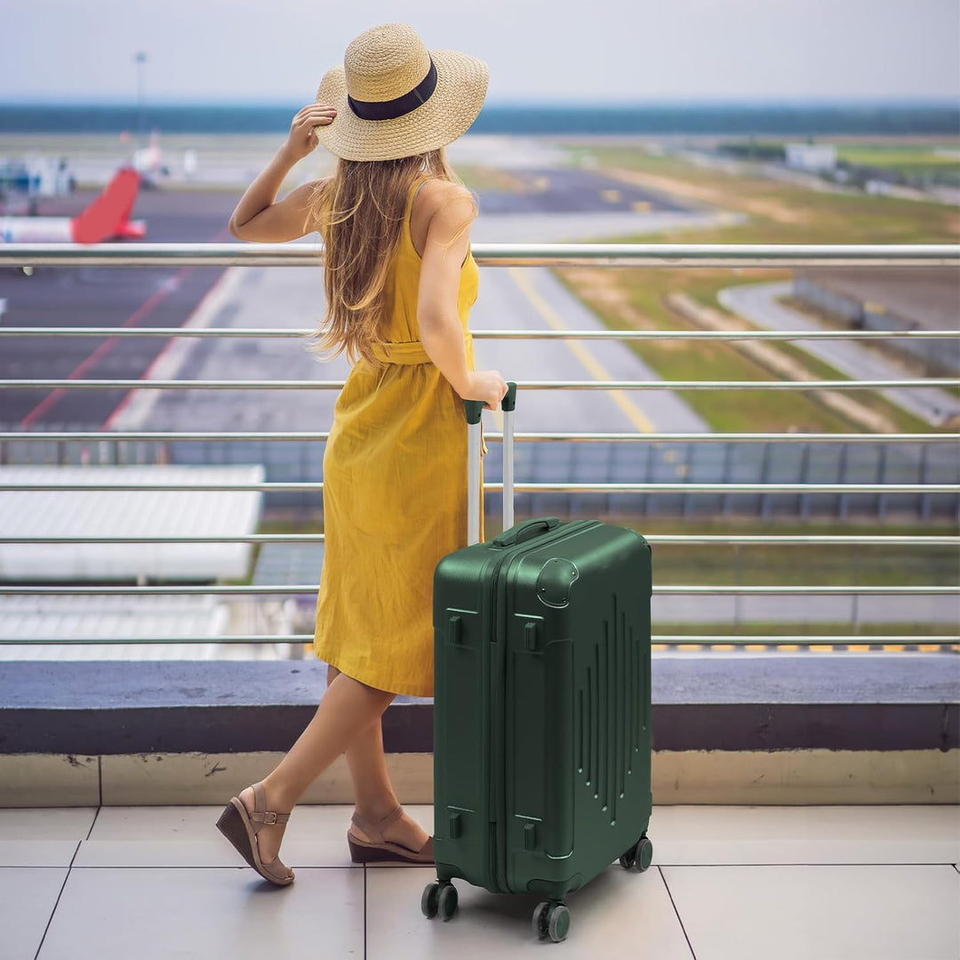 LEADZM Kofferset 2 teilig, Reisekoffer Set mit Kosmetikkoffer und Eckenschutz, Koffer Set Hartschale