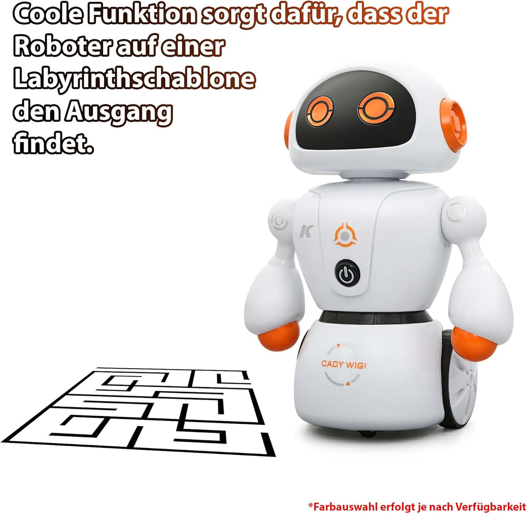 RC Ferngesteuerter Roboter m. Tanz-, Musik- u. Soundfunktion 23cm, LED-Display, KI Labyrinth Maze-Mo
