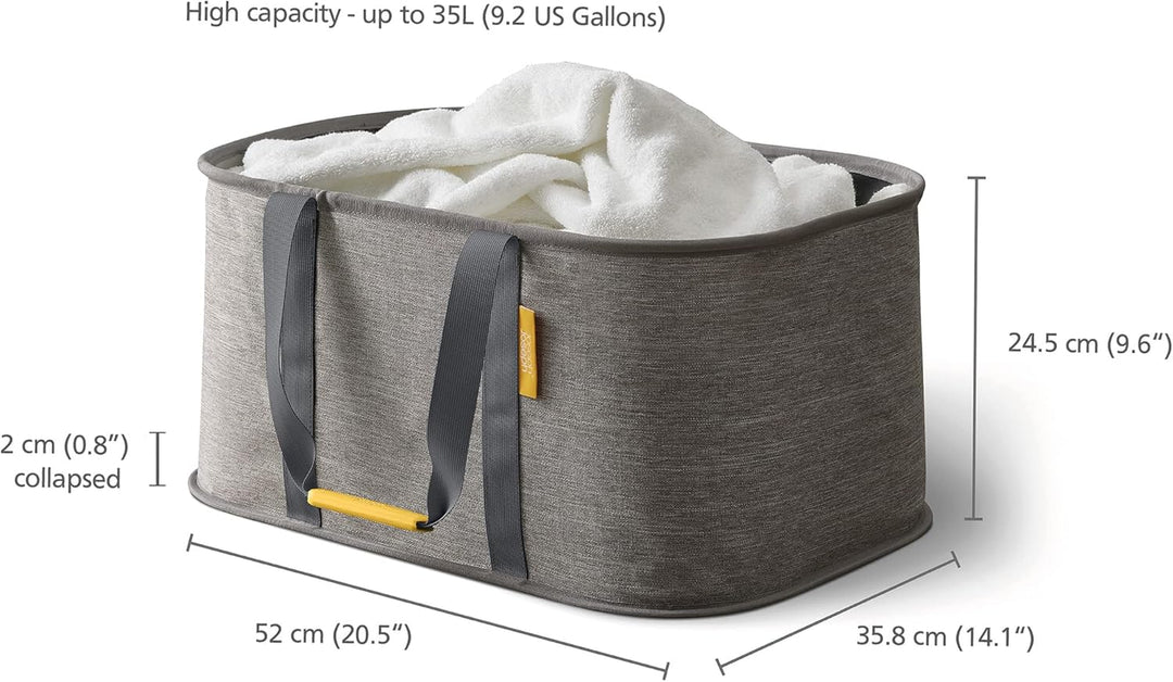 Joseph Joseph Hold-All - zusammenklappbare 35L Wäschekorb Tasche, strapazierfähiges Gewebe, feuchtig