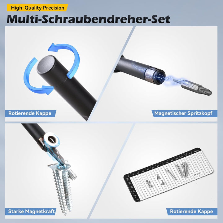 49 IN 1 Feinmechaniker Schraubendreher Set, Tragbares Mini Werkzeug mit Torx T5 T6 T7H T8 T9 T10, fü
