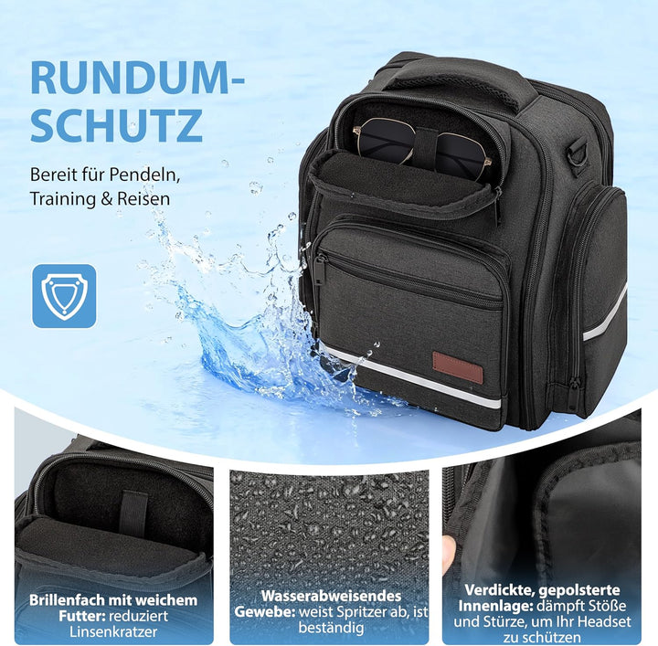 Pilotentasche, Flugtasche für Aviation Headset mit Polsterung, Passend für Headset, iPad & Flugzubeh