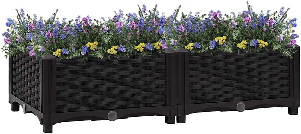 vidaXL Hochbeet Pflanzkasten Blumenkasten Gemüsebeet Pflanzbeet Blumenbeet Frühbeet Gartenbeet Pflan