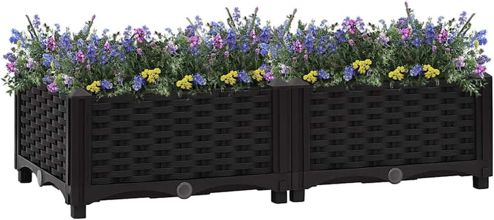 vidaXL Hochbeet Pflanzkasten Blumenkasten Gemüsebeet Pflanzbeet Blumenbeet Frühbeet Gartenbeet Pflan