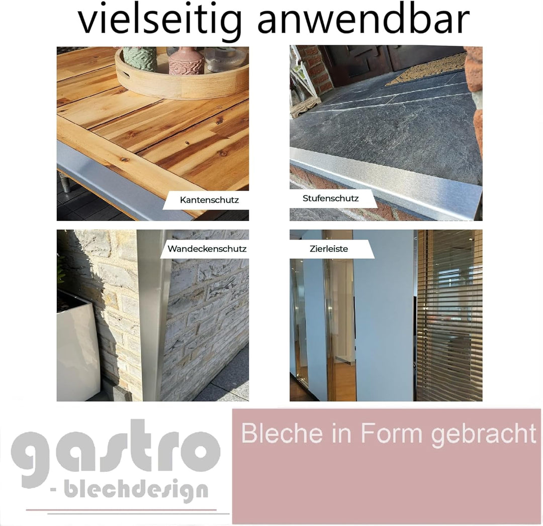 CNS Winkel 2000mm 45x25 mm K240 RIESEN AUSWAHL V2A 1 mm stark Blechwinkel Kantenschutz kreativbauen