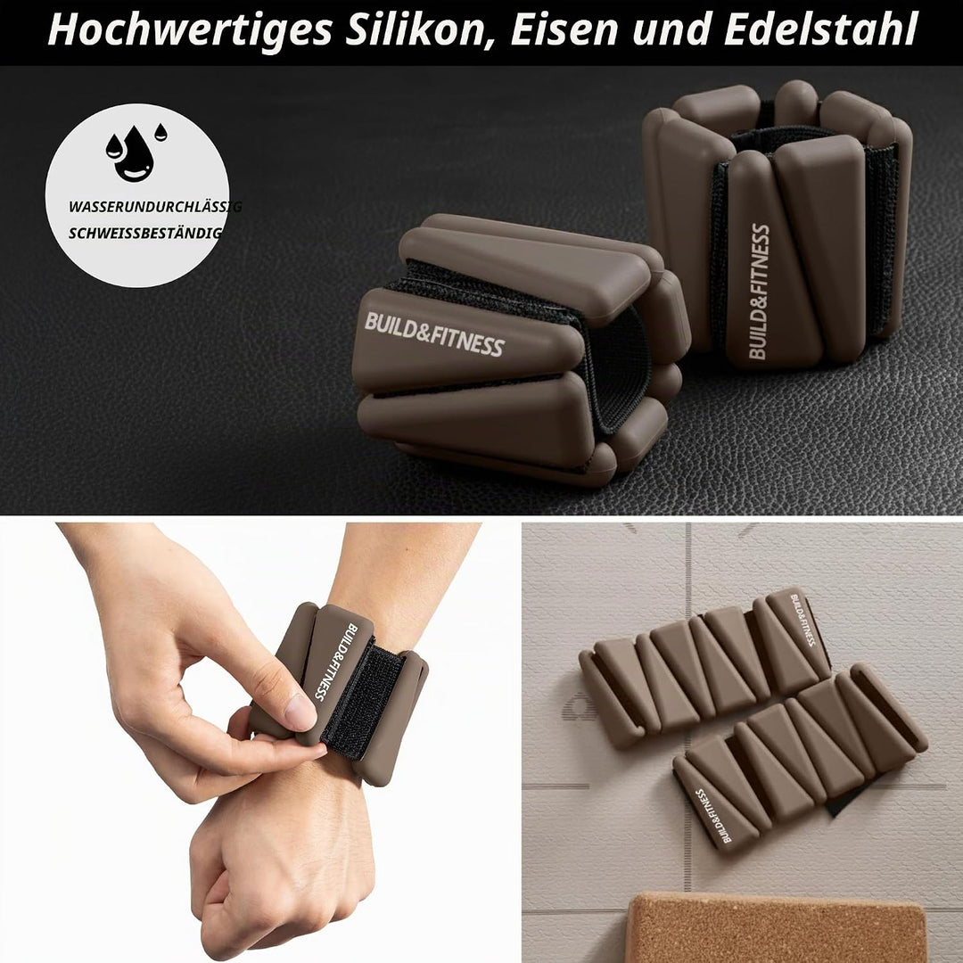 Handgelenk & Knöchel Gewichte Verstellbare Bänder für Frauen und Männer Workouts 2er Set je 0,5kg Pe