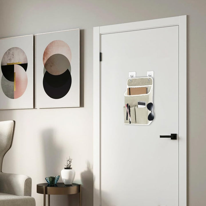 2 Stück Hängeorganizer mit 4 Haken, Hängeregal Hängende Aufbewahrung Organisatoren Wasserfeste Faltb