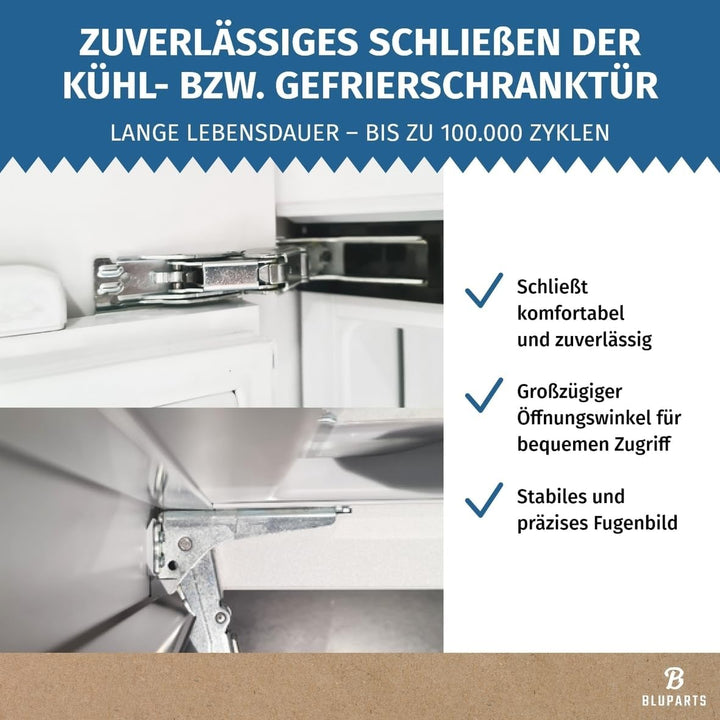 easyPART Kompatibel/Ersatz für Amica 10090982 Türscharnier Set oben unten wie AEG 4055504197 für Küh