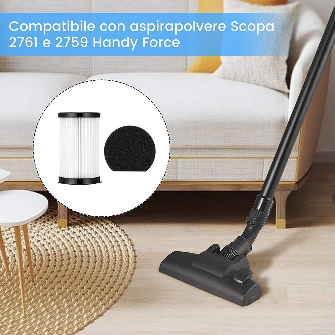 Ersatzfilter Die Mit Den Staubsaugern Handy Force 2761 und 2759 Kompatibel Sind, Enthalten 8 Filter