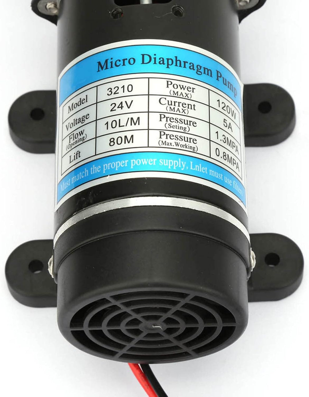 Selbstansaugende Wasserpumpe, 12V/24V 120W 10L/m Membranpumpe Hochdruckwasserpumpe Elektrische Wasse