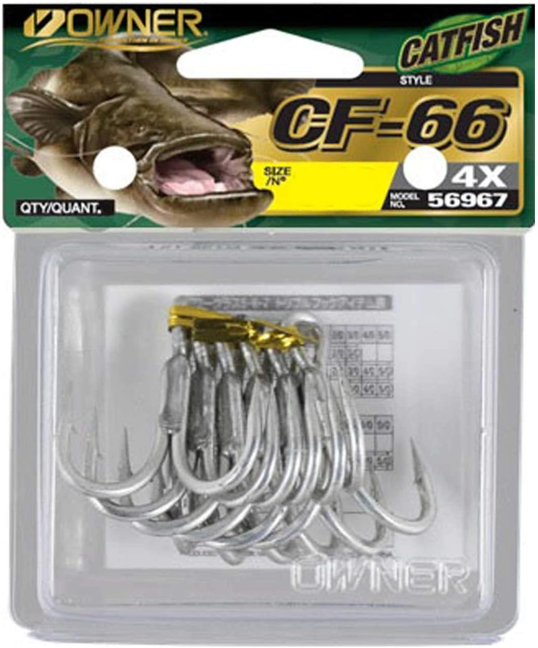 Owner CF-66 Catfish Drillinge - Wallerdrillinge, Grösse/Packungsinhalt:Gr. 2/0 / 5 Stück