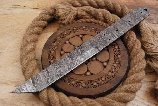 Damast Klinge Handgeschmiedete Damast Rohling Damascus blank blade 6022EA