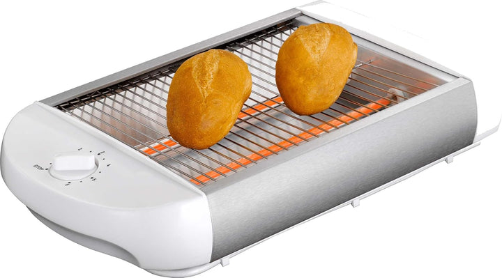 EPIQ 80001212 Flachtoaster, Tisch-Röster, Edelstahl-Design, Sandwiches, Baguette, 600 Watt Leistung,