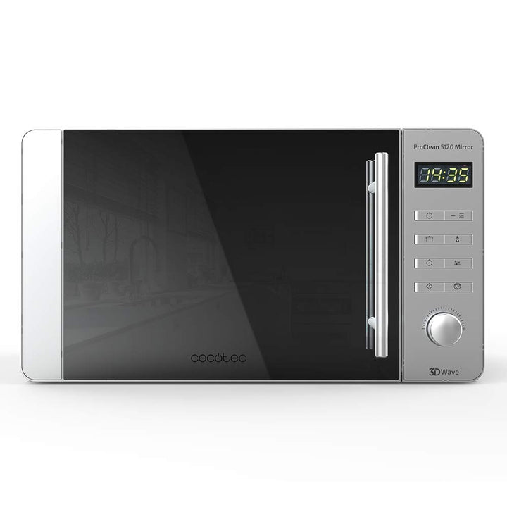 Cecotec Mikrowelle Pro Clean 5120 Mirror. 700 W, Grill 800W, 20 L, Ready 2 Clean Beschichtung, 3 D W
