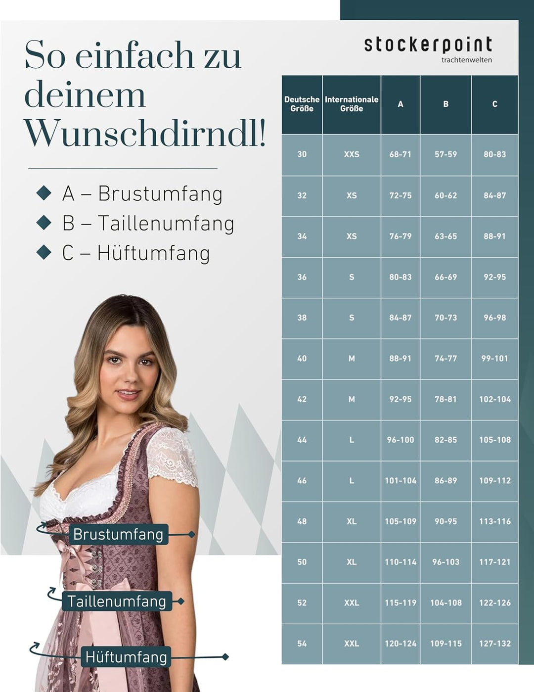 Stockerpoint Damen Dirndl Palina Kleid für besondere Anlässe 36 Bordeaux, 36 Bordeaux