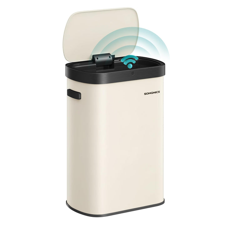 SONGMICS Mülleimer mit Sensor, automatischer Abfalleimer 50 L, Öffnen per Handbewegung oder Berühren