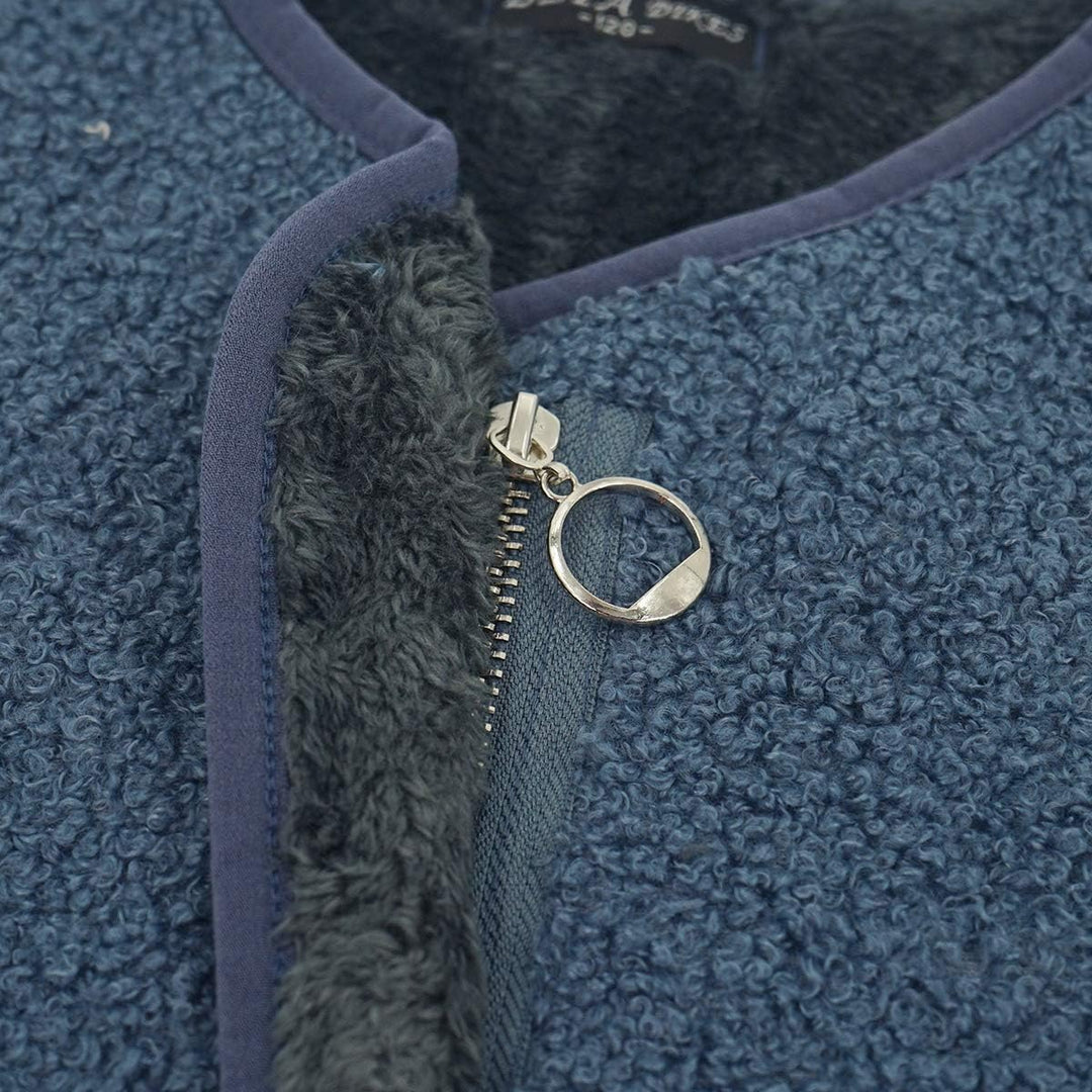 Happy Cherry Jungen Mädchen Fleece-Weste Flauschig Atmungsaktive Outdoor 120 Blau-bb, 120 Blau-bb