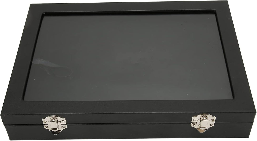 Cryfokt Pin Vitrine, Medaillen-Sammlungsdisplay mit Verschlussschnalle, Transparenter Glasdeckel Vol