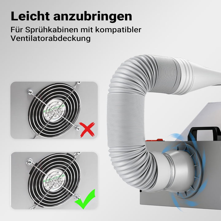 Wiltec Airbrush Abluftanschluss Absauganlage Flexibler Schlauch Zubehör