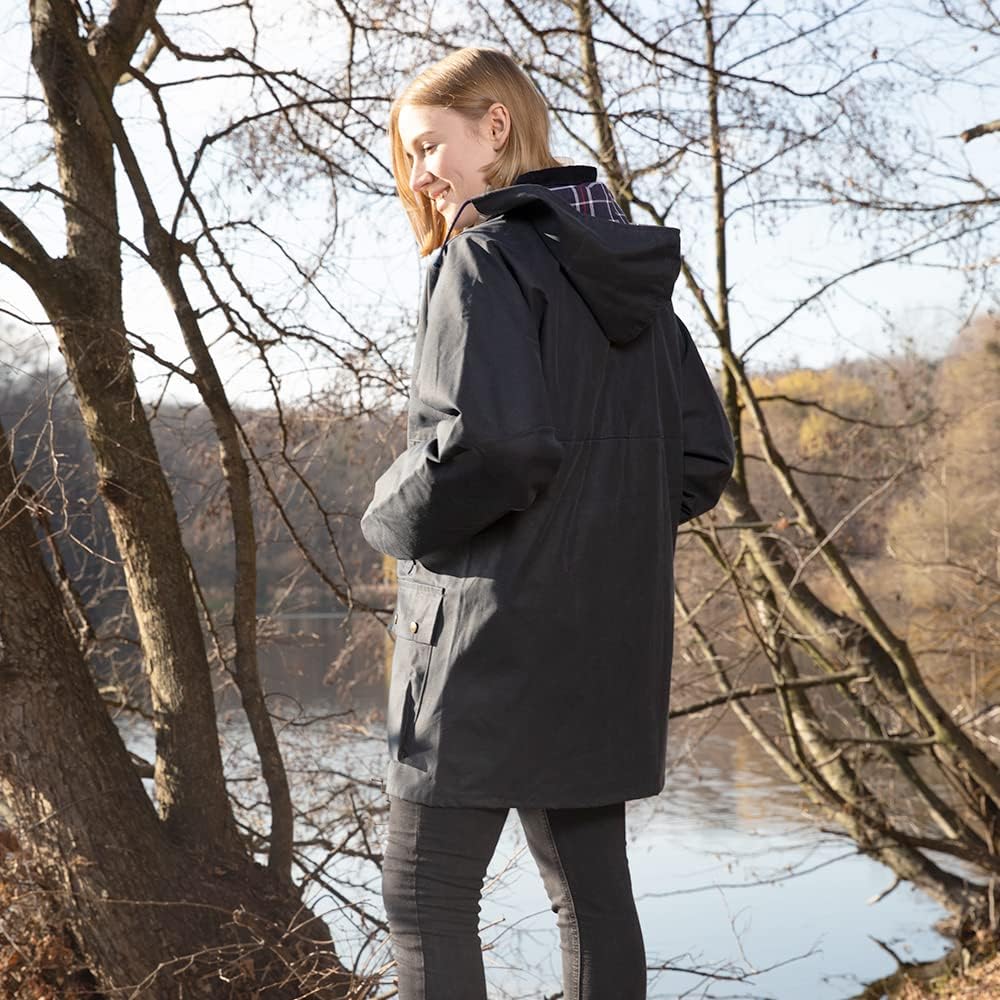 Romneys Original englische Wachsjacke Country - Robuste Wind- und wasserdichte Regenjacke inklusive