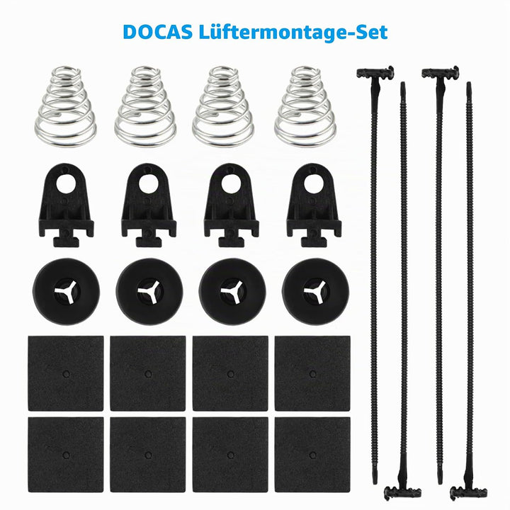 DOCAS 16 Zoll 12V 120W Universal Auto Kühlerlüfter Kühlgebläse, Auto Elektrischer Lüfter Motorlüfter