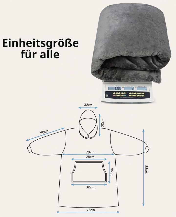 Sendowtek Übergrosse Hoodie Decke Damen Oversized, Sherpa Deckenpulli Weich Super Warme Komfortable