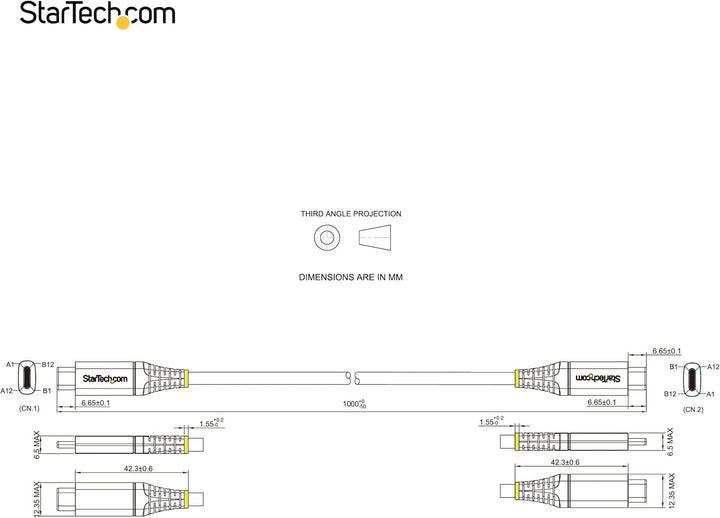 StarTech.com 1m USB-C Kabel 10Gbit/s - USB-IF zertifiziertes USB-C Kabel - USB 3.2 Gen 2 Typ-C Kabel