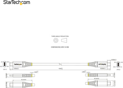 StarTech.com 1m USB-C Kabel 10Gbit/s - USB-IF zertifiziertes USB-C Kabel - USB 3.2 Gen 2 Typ-C Kabel