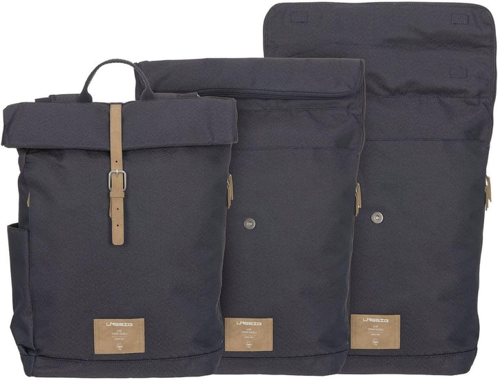 LÄSSIG Rolltop Backpack Denim Blue, Denim Blue