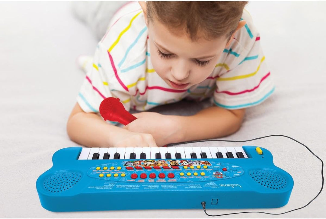 Lexibook Paw Patrol Elektronisches Keyboard mit Mikrofon, 32-Tasten-Piano, Mikrofon zum Singen, 22 D