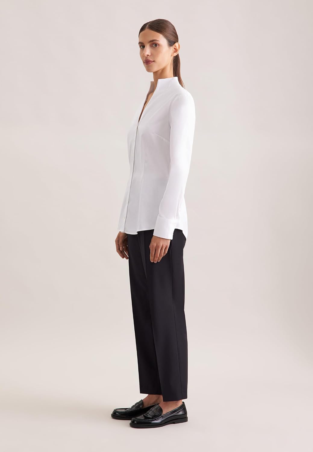 Seidensticker Damen Bluse - City Bluse - Bügelleicht - Kelchkragenbluse - Slim Fit - Langarm - 100%