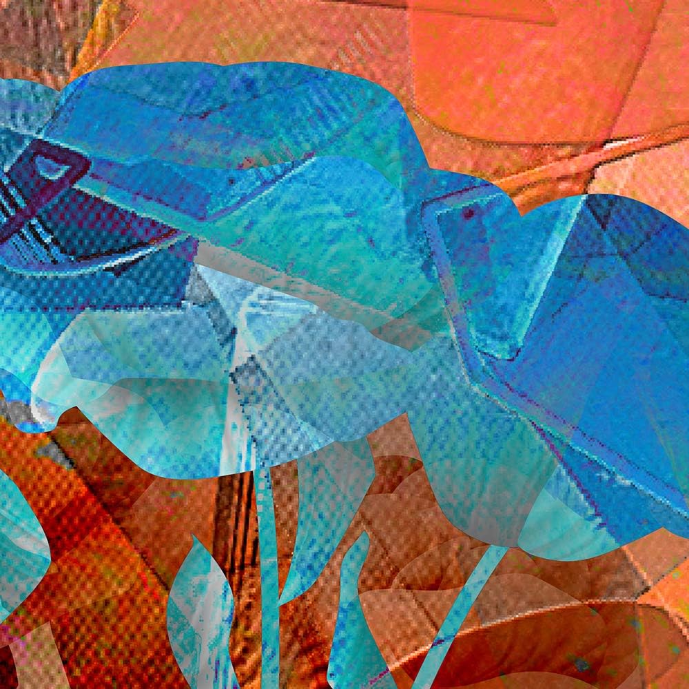 Wandbild XXL Pflanzenmotiv Deko Kunst Bilder Muster Rot 150x50 cm Deco panel 150x50 cm F, Deco panel