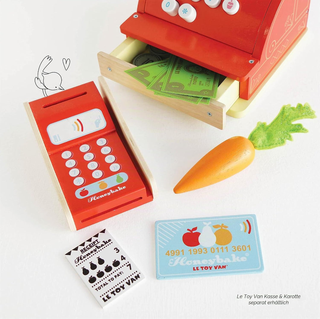Le Toy Van – Honeybake Rollenspiel Kartenlesegerät aus Holz | Ideal für Rollenspiel Supermarkt, Lebe