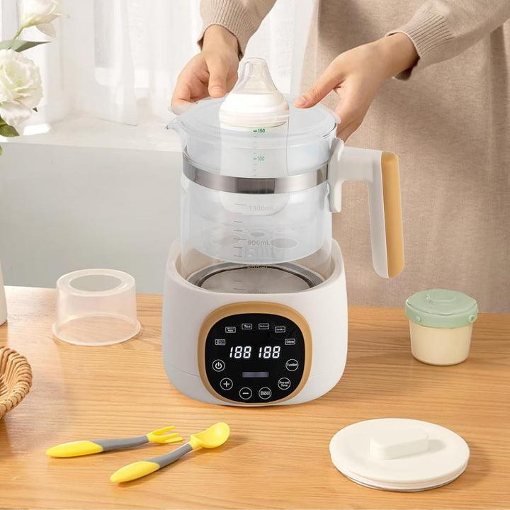 3 in1 Babyflaschenwärmer, 1.3L Flaschenwärmer, Erwärmen Warmhalten &amp; Auftauen, Babyflaschen Wärmer U