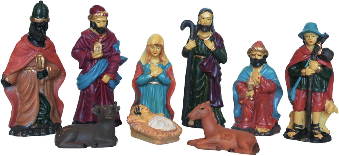 BEST&FREE Weihnachtskrippe Komplettset Mit Krippenfiguren Set 15Cm. Krippenzubehör Weihnachtskrippe
