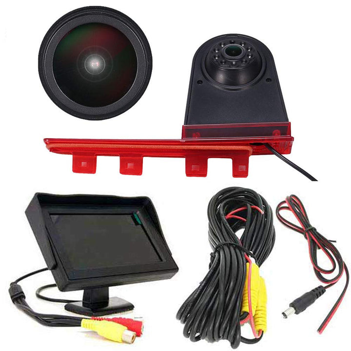 「18mm Linse Top Qualität Rückfahrkamera + 4.3 Zoll TFT LCD Bildschirm Monitor」Bremsleuchte Auto Dach