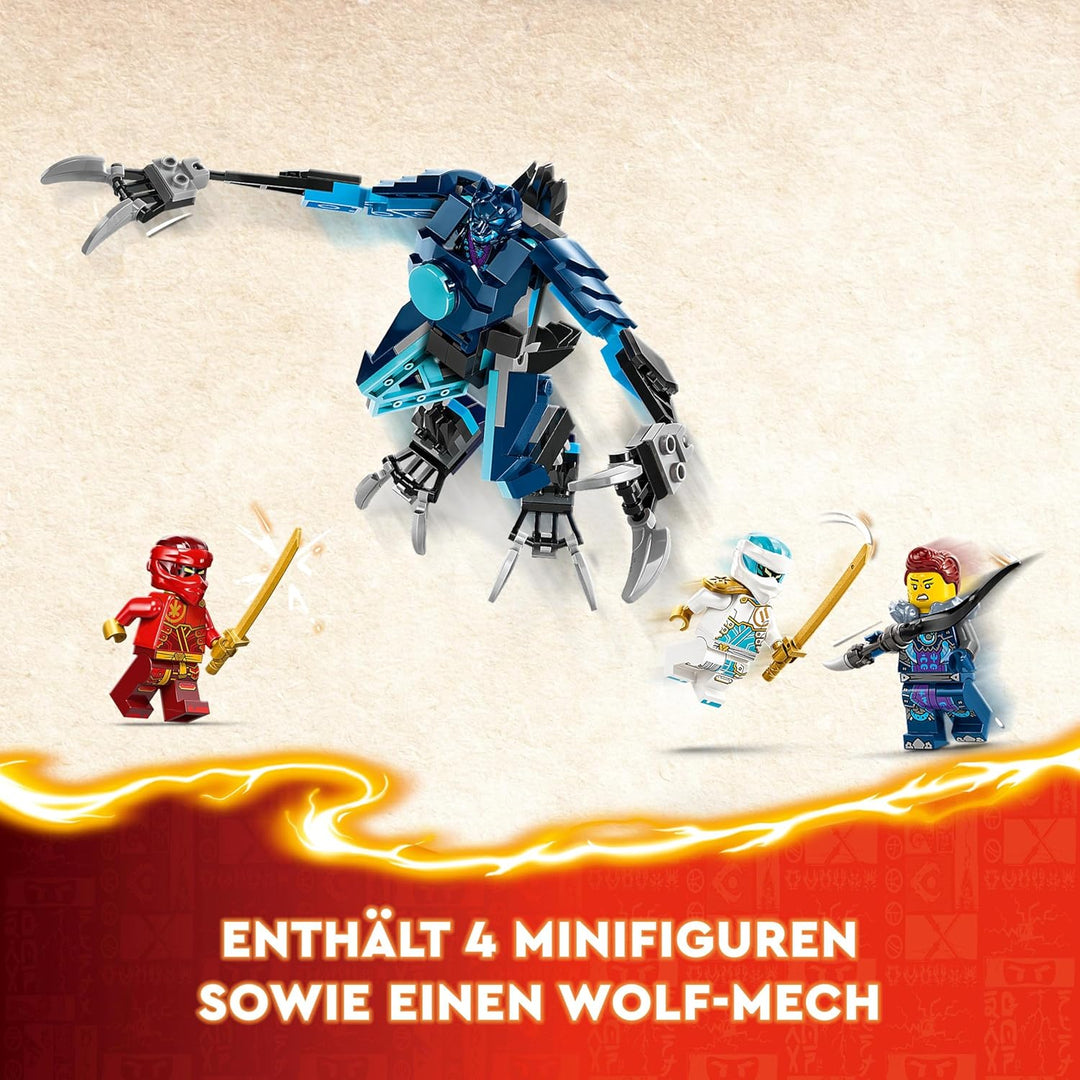 LEGO NINJAGO Kais Feuermech, Actionfiguren-Spielzeug für Kinder mit roter Mech-Figur zum Umgestalten