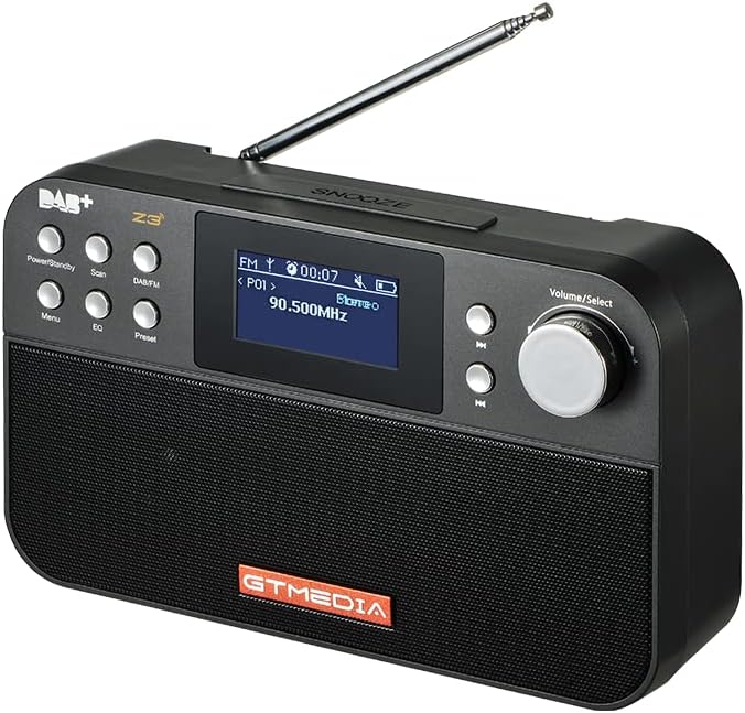 Z3 Dab+ Digitales Radio mit Bluetooth, tragbar digital Radio dab wiederaufladbar kompatibel mit Uhr,
