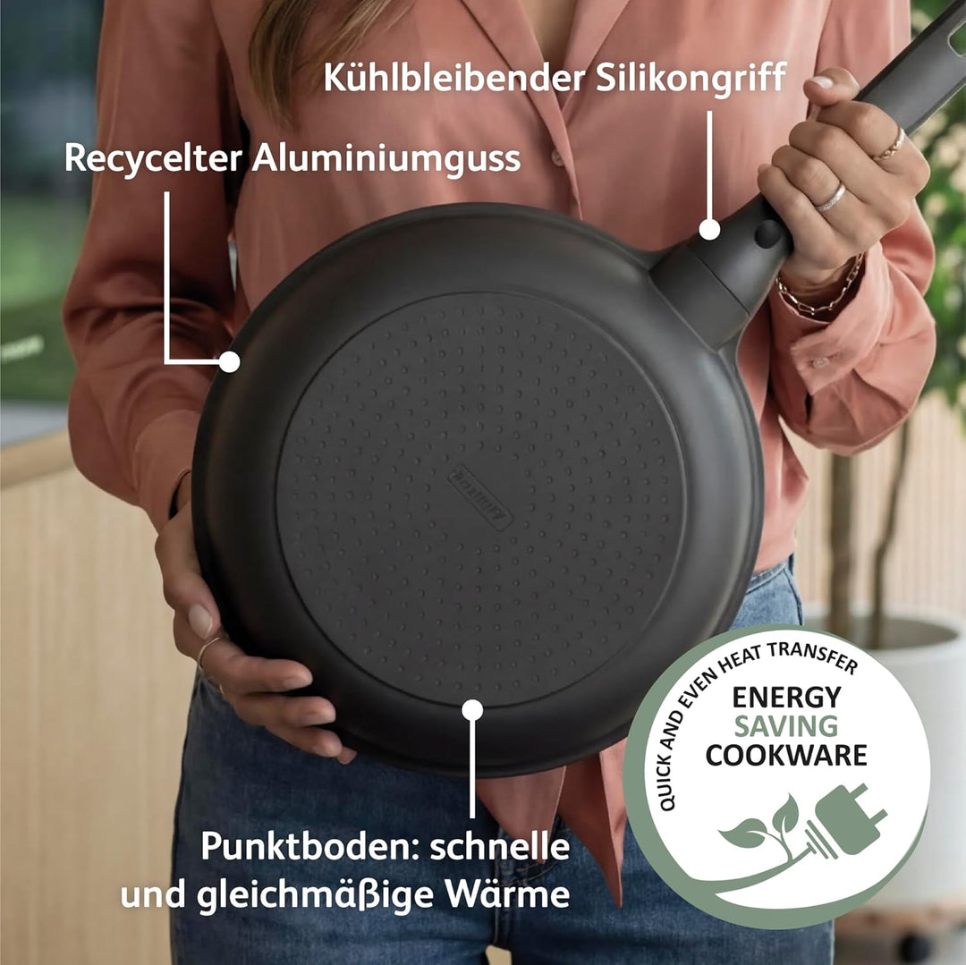 Berghoff Leo Stone+ Pfannenset - 2tlg. - Pfannen ohne pfas - für alle Herdarten - Bratpfannen antiha