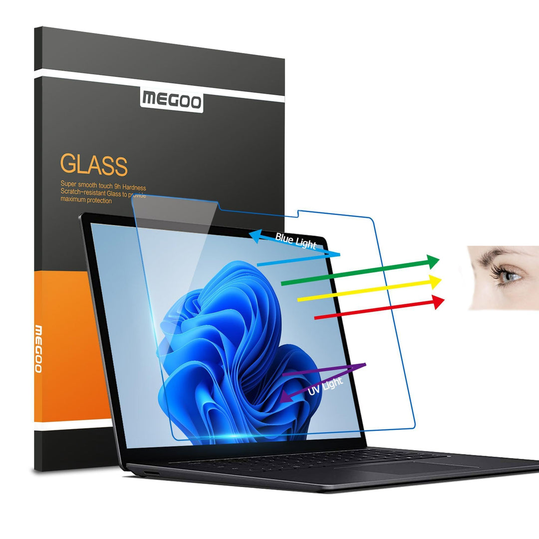 MEGOO Displayschutzfolie für Microsoft Surface Laptop 6/5/4/3/2/1 13,5 Zoll, Blaues Licht blockieren