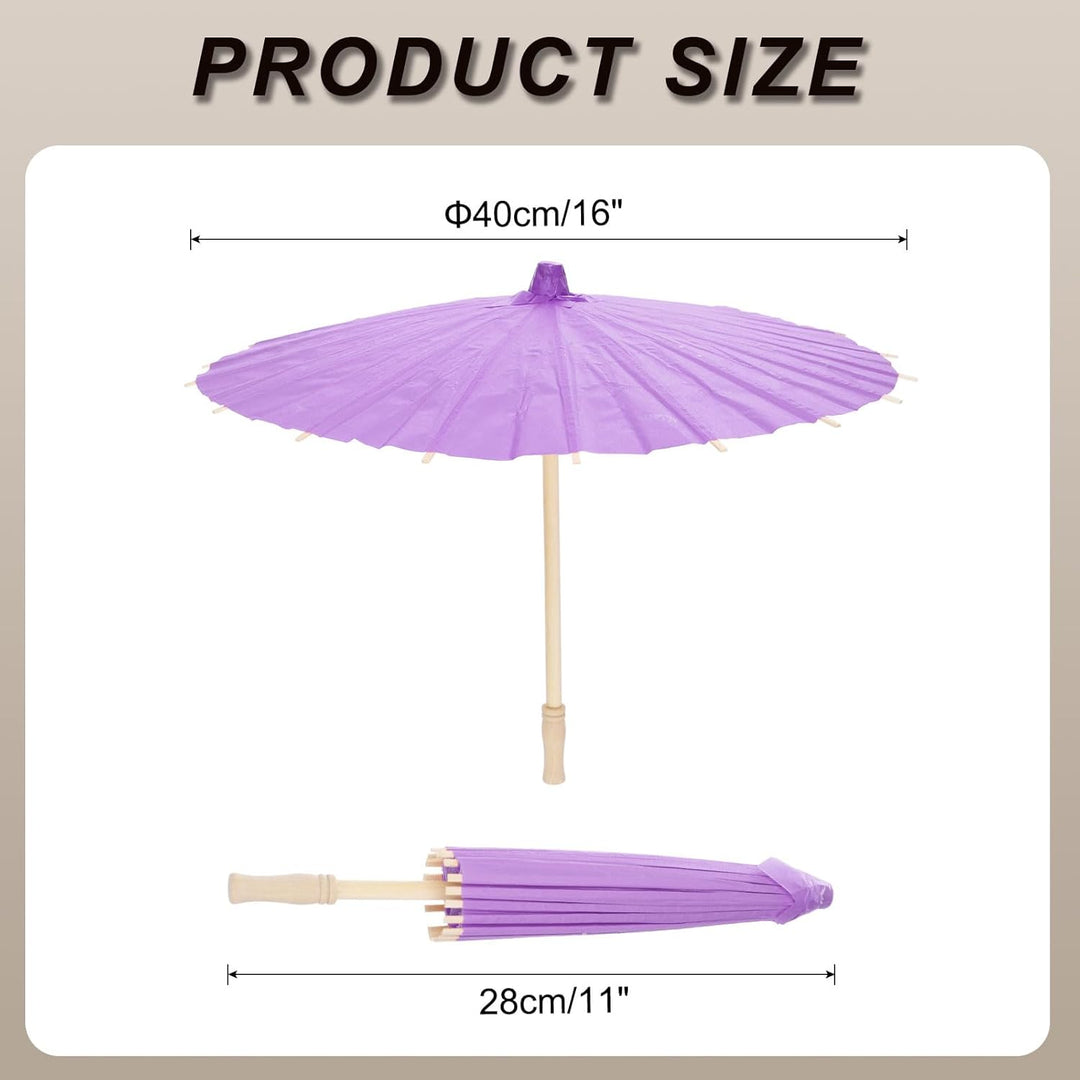 QUARKZMAN 2 Stück Papier-Schirme, 40cm Papier-Parasol-Schirm DIY Ölpapier-Mal-Schirme für Fotografie